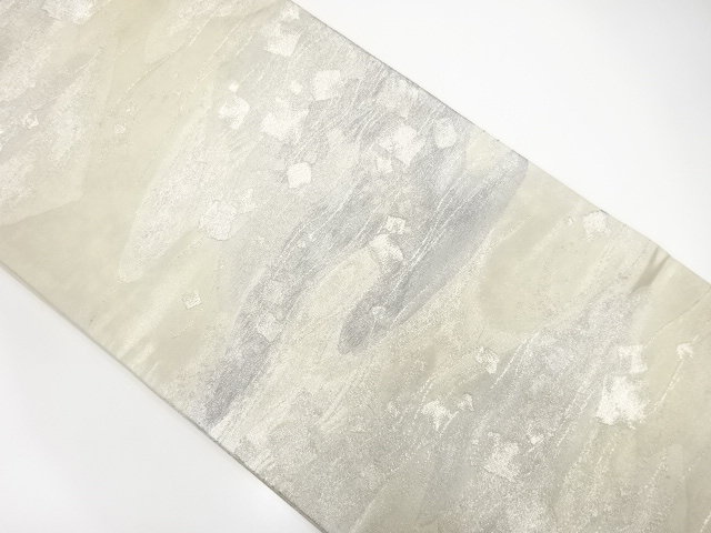 流水に箔散らし模様織出し袋帯